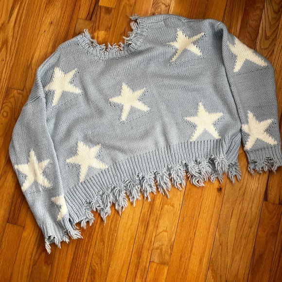 Storia Oversized Rough Edge Star Sweater - Picture 2 of 8